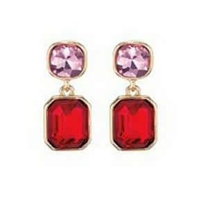AVON STUDIO 1886 Statement Red & Pink Earrings NIB